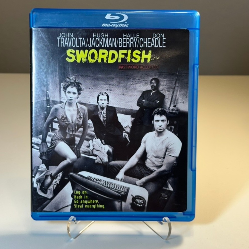 Swordfish Blu Ray Disc John Travolta Halle Berry Hugh Jackman Movie Film